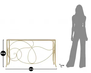 Mauro Ferretti Konzolový stolek Art 140 cm zlatý