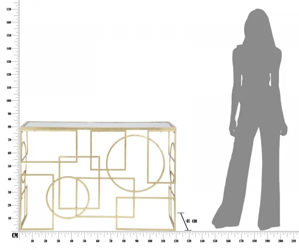 Mauro Ferretti Konzolový stolek Marie 120 cm zlatý