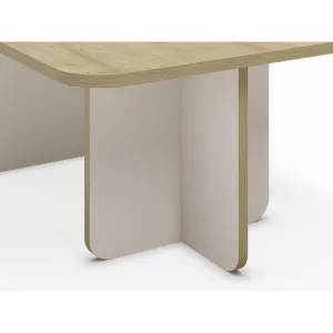Konferenčný stolík Houseland Hillary 100 cm dub zafírový/pieskovec