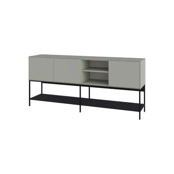 Komoda Houseland Amira 180 cm sivo-zelená