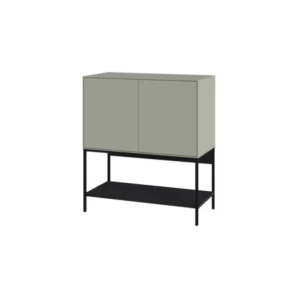 Komoda Houseland Amira 80 cm sivo-zelená