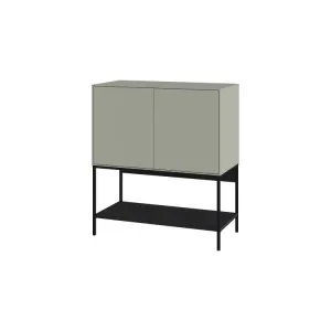 Komoda Houseland Amira 80 cm sivo-zelená