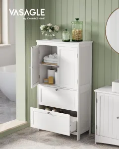 SONGMICS Kúpeľňová skrinka Vasagle Swede 110 cm biela