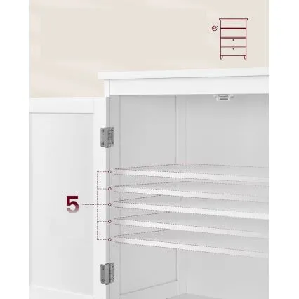 SONGMICS Kúpeľňová skrinka Vasagle Swede 110 cm biela