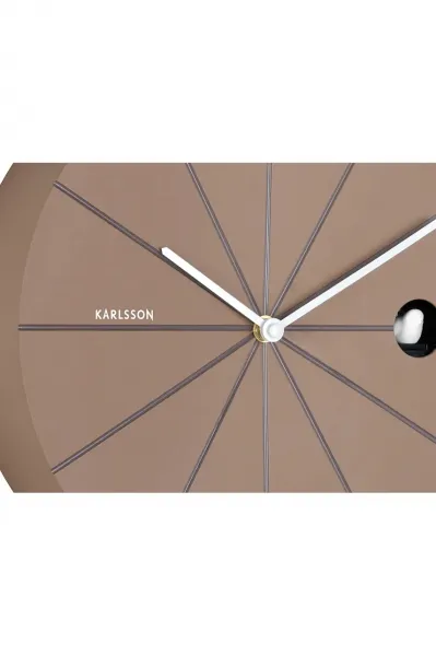 Nástenné hodiny s kukučkou Karlsson Destacado Cuckoo 28 cm hnedá farba
