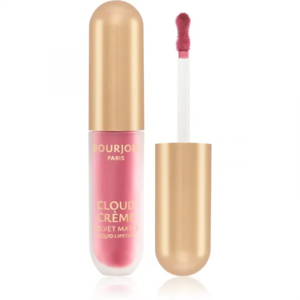 Bourjois Cloud Crème Velvet Matte ultra matujúci tekutý rúž odtieň 01 Rose Bonbon 3.1 ml