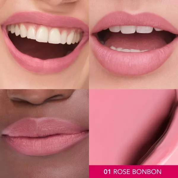 Bourjois Cloud Crème Velvet Matte ultra matujúci tekutý rúž odtieň 01 Rose Bonbon 3.1 ml