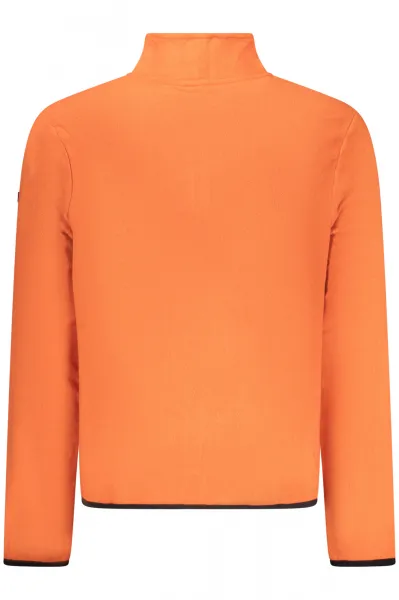 Oranžová fleecová mikina na zips