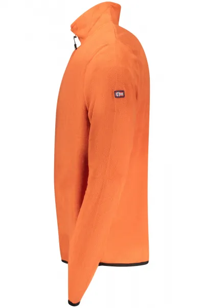 Oranžová fleecová mikina na zips