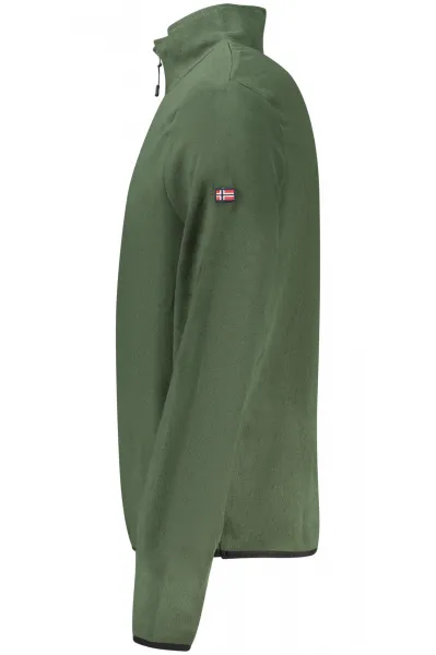Zelená fleecová mikina na zips