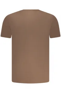 Hnedé pánske tričko s krátkym rukávom