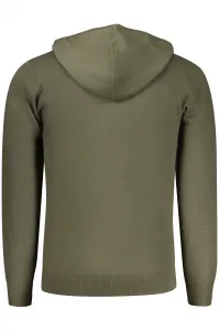Pánska zelená mikina s kapucňou na zips