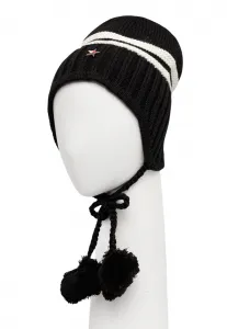 Čiapka s prímesou vlny Tommy Jeans čierna farba, AW0AW18311