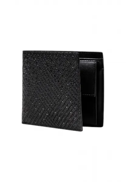 Čierna kožená peňaženka Armani Exchange
