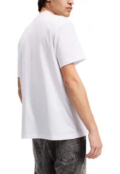 Tričko Karl Lagerfeld Jeans Klj Reg Rubber Patch Tee White