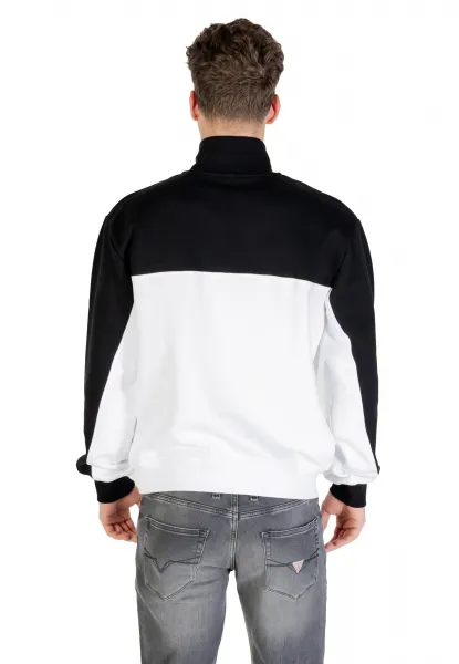 Mikina Karl Lagerfeld Jeans Klj Reg Blocked Half Zip Sweat Black/White