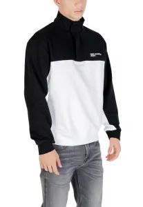 Mikina Karl Lagerfeld Jeans Klj Reg Blocked Half Zip Sweat Black/White