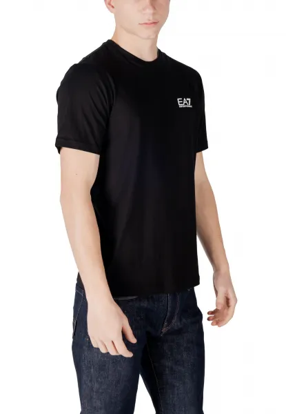 Čierne tričko EA7 s krátkym rukávom