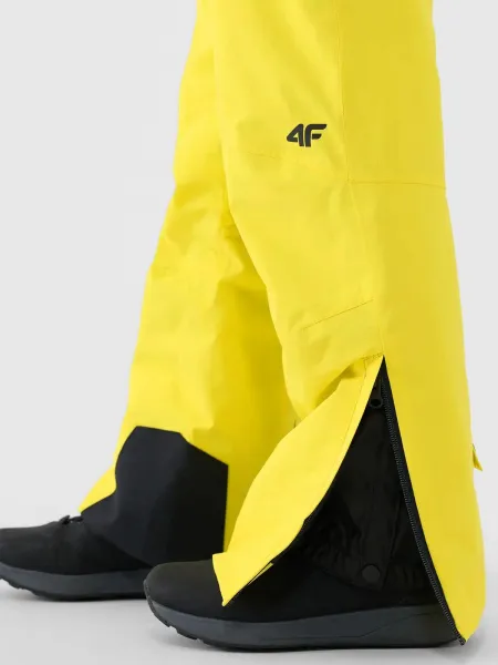 Chlapčenské lyžiarske nohavice 4F JUNIOR TROUSERS FNK M0953-4FJWAW25TFTRM0953-71S-YELLOW