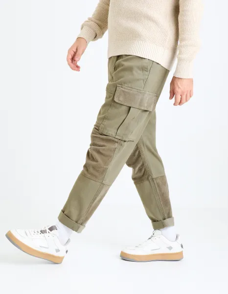 Kaki pánske nohavice Celio Fovelour