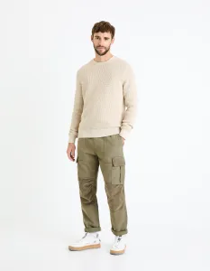 Kaki pánske nohavice Celio Fovelour