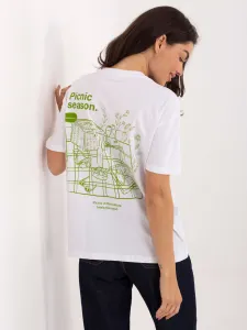 Biele tričko s nápisom