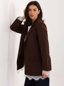 Tmavohnedý dámsky blazer