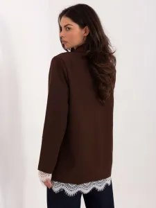 Tmavohnedý dámsky blazer