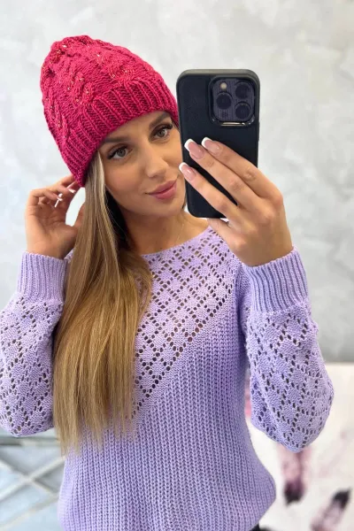 Dámska čiapka Kalina K362 fuchsia