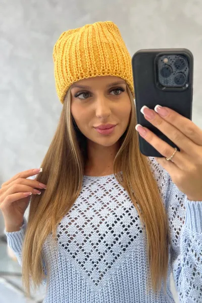 Dámska čiapka Rebeka K345 horčicová