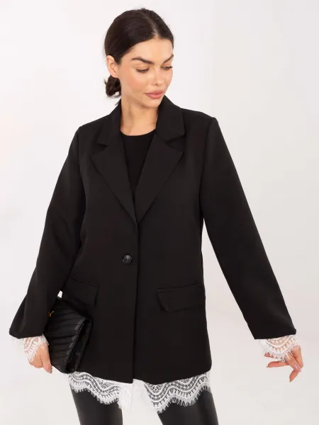 Čierny dámsky blazer