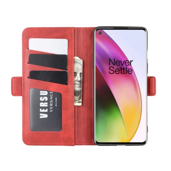 SIDE Peňaženkové puzdro pre OnePlus 8 červené