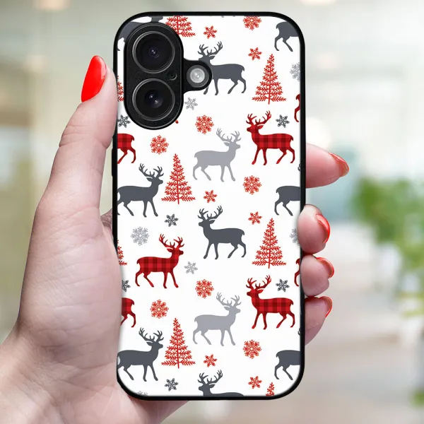 MY ART Kryt s vianočným dizajnom Apple iPhone 17 DEER (068)