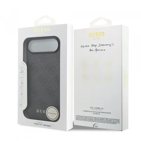 GUESS 4G CHARM Kryt s príveskom Apple iPhone Air GREY