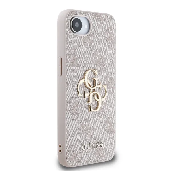 GUESS 4G METAL Ochranný obal pre Apple iPhone 16e / iPhone 17e PINK