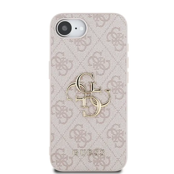 GUESS 4G METAL Ochranný obal pre Apple iPhone 16e / iPhone 17e PINK