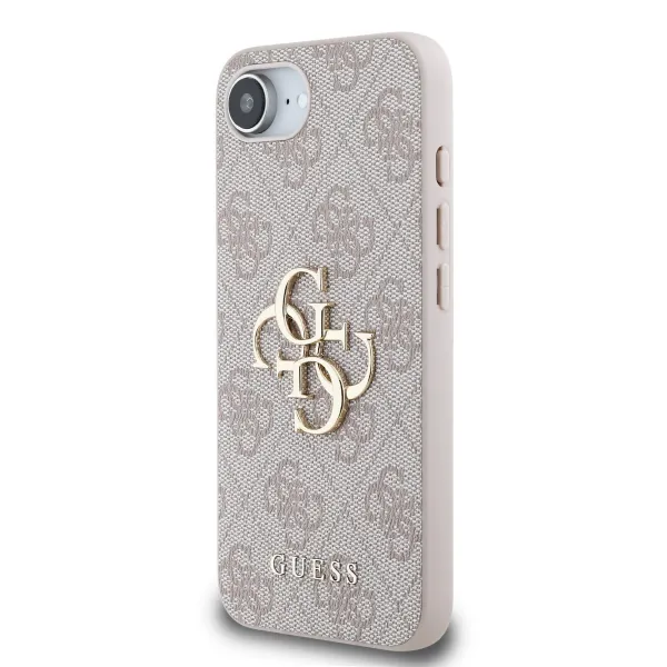 GUESS 4G METAL Ochranný obal pre Apple iPhone 16e / iPhone 17e PINK