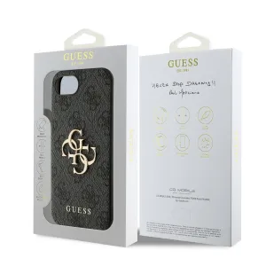 GUESS 4G METAL Ochranný obal pre Apple iPhone 16e / iPhone 17e GREY