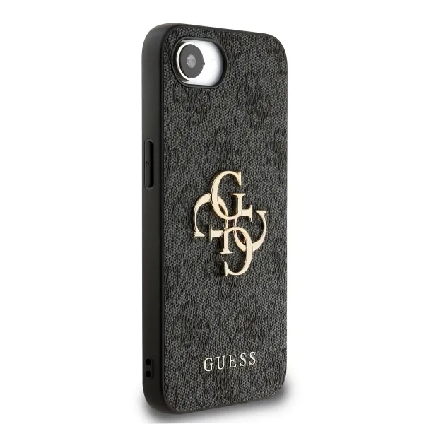GUESS 4G METAL Ochranný obal pre Apple iPhone 16e / iPhone 17e GREY
