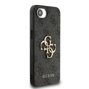 GUESS 4G METAL Ochranný obal pre Apple iPhone 16e / iPhone 17e GREY