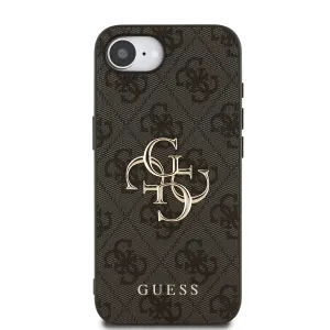 GUESS 4G METAL Ochranný obal pre Apple iPhone 16e / iPhone 17e GREY