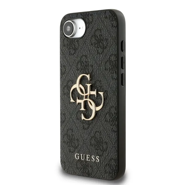 GUESS 4G METAL Ochranný obal pre Apple iPhone 16e / iPhone 17e GREY