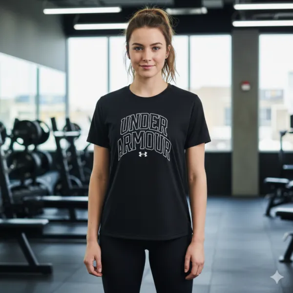 Dievčenské tréningové tričko s krátkym rukávom UNDER ARMOUR Tech Varsity Graphic SS