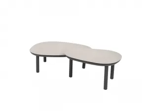 Monroe set konferenčných stolíkov Ø65x32 cm + Ø80x27 cm antracit