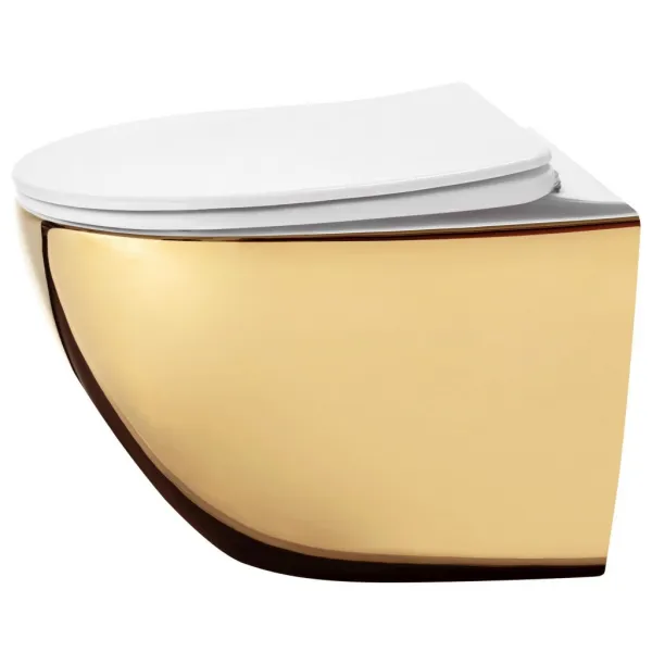 REA - Závesná WC misa Carlo Mini Tornado NF WHITE GOLD REA-C6808