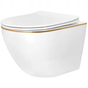 REA - Závesná WC misa Carlo Mini Tornado NF GOLD EDGE REA-C6806