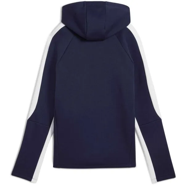 Puma TEAMEVOSTRIPE HOODED JACKET W Dámska športová bunda, tmavo modrá, veľkosť