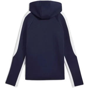Puma TEAMEVOSTRIPE HOODED JACKET W Dámska športová bunda, tmavo modrá, veľkosť