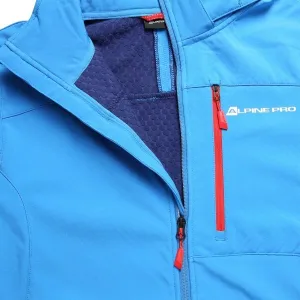ALPINE PRO DERAF Pánska softshellová bunda, modrá, veľkosť