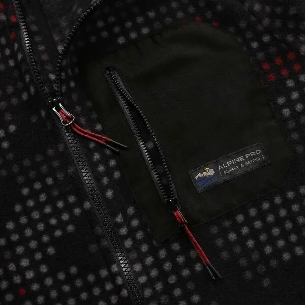 ALPINE PRO OKRAD Pánska outdoorová mikina, čierna, veľkosť